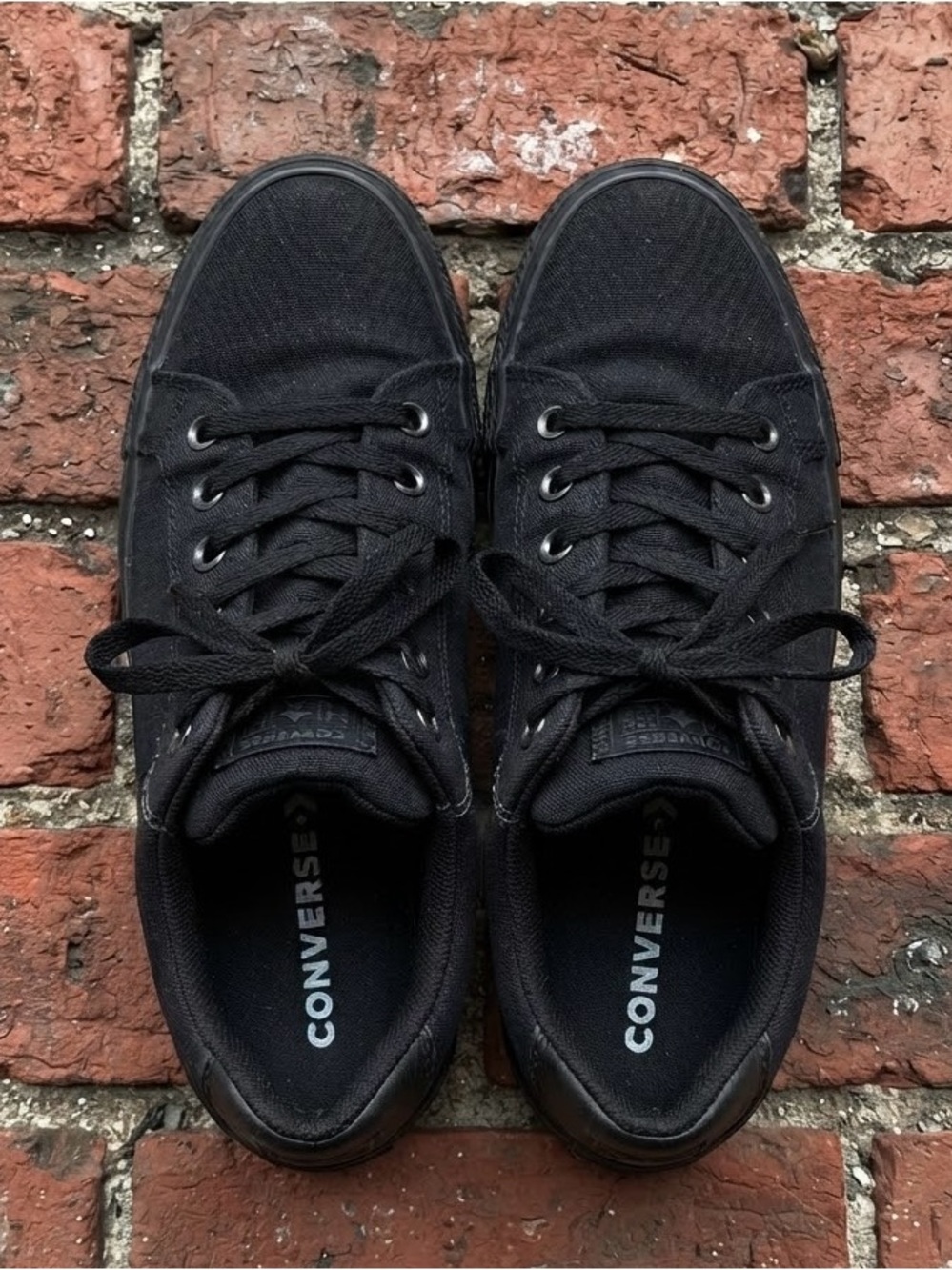 🔥Converse Triple Black Low-Top Skate Sneakers Unisex Men 8/Women 9.5